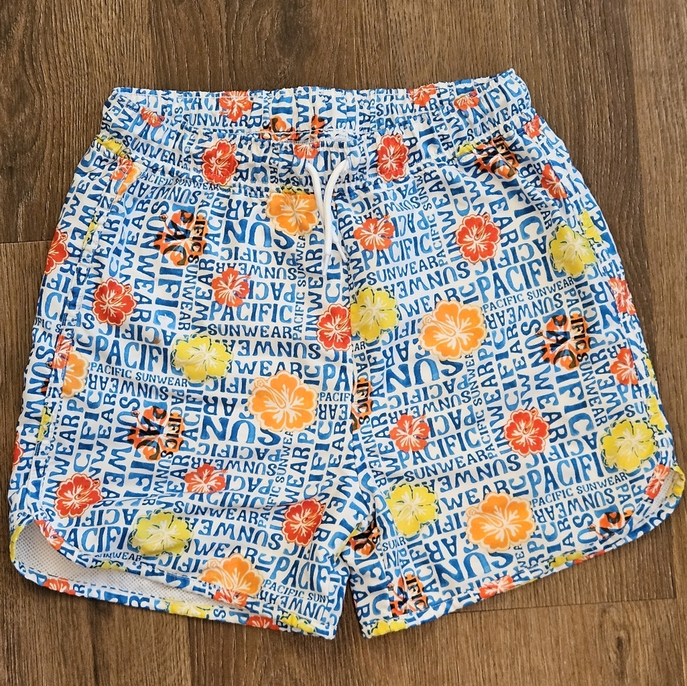 PacSun Kids Size XL 12 Swim Trunks Shorts Pacific Sunwear DAMAGED